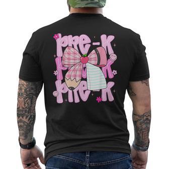 Preschool Back To School First Day Prek Teachers Kids Men's T-shirt Back Print - Thegiftio UK