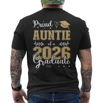 Proud Auntie Of A Class Of 2026 Graduate For Graduation Men's T-shirt Back Print - Thegiftio UK