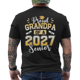 Proud Grandpa Of A 2027 Senior Graduate Men's T-shirt Back Print - Thegiftio UK