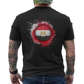 Proud Heritage Egypt Flag Soccer Ball Men's T-shirt Back Print - Thegiftio UK