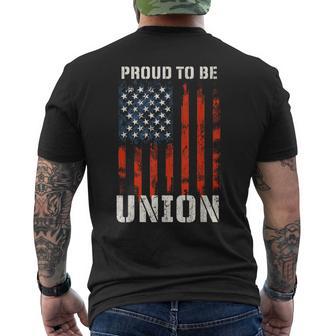 Proud To Be Union Labor Day Skilled Union Worker Men's T-shirt Back Print - Thegiftio UK