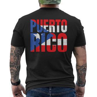 Puerto Rico Flag Puerto Rican Flag Independence Day Men's T-shirt Back Print - Thegiftio UK