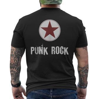 Punk Rock Con La Estrella Punk Rock In Mangas Camiseta Hombre Estampado Espalda - Regaloses