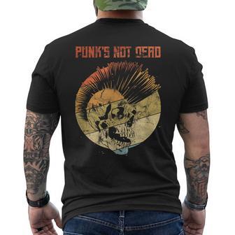 Punk's Not Dead Punk Rock Punker Camiseta Hombre Estampado Espalda - Regaloses