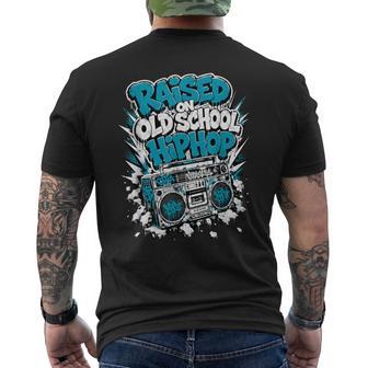 Raised On Old School Hip Hop Men's T-shirt Back Print - Thegiftio UK