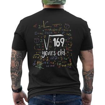 Raíz Cuadrada De 169 Nerd 13 Años 13 Cumpleaños Matemáticas Camiseta Hombre Estampado Espalda - Regaloses