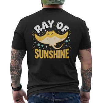 Ray Of Sunshine Stingray Men's T-shirt Back Print - Thegiftio UK