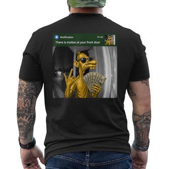 There Is Motion At Your Front Door Neegy Meme Men's T-shirt Back Print - Thegiftio UK