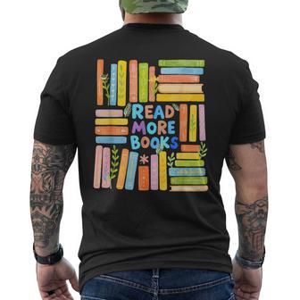 Read More Books Colorful Watercolor Reader Men's T-shirt Back Print - Thegiftio UK
