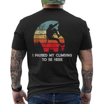 Regalo De Escaladaintage Que Hice Una Pausa Para Escalar Aquí In Mangas Camiseta Hombre Estampado Espalda - Regaloses