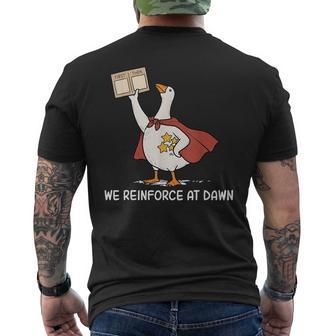 We Reinforce At Dawn Silly Goose Rbt Aba Behavior Therapist Men's T-shirt Back Print - Thegiftio UK