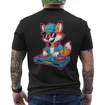 Renard Cool Dj Avec Casque Lunettes T-shirt imprimé au dos - Cadeauxyz