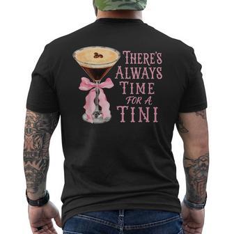 There's Always Time For A Tini Espresso Martini Time Vintage Men's T-shirt Back Print - Thegiftio UK