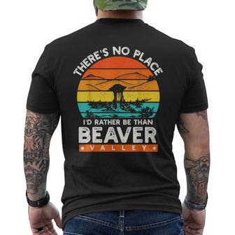 There's No Place I'd Rather Be Than Beaver Valley Retro Men's T-shirt Back Print - Thegiftio UK