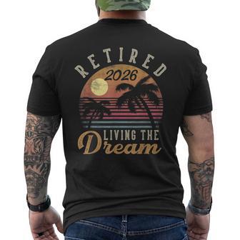 Retired 2026 Living The Dream Retirement Men's T-shirt Back Print - Thegiftio UK