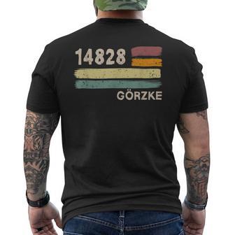 Retro 14828 Görzkeintage Gemeinde Plz T-Shirt mit Rückendruck - Geschenkecke