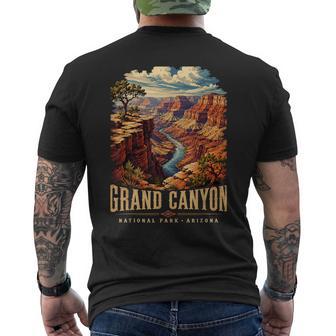 Retro Classic Grand Canyon National Park Souvenir Travel Men's T-shirt Back Print - Thegiftio UK