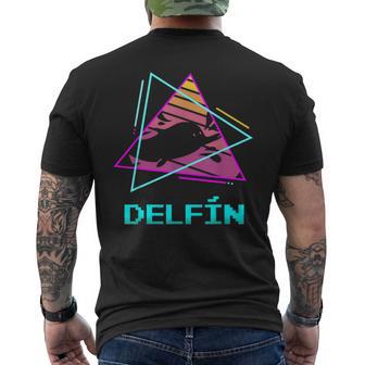 Retro Delfín Delfines Camiseta Hombre Estampado Espalda - Regaloses