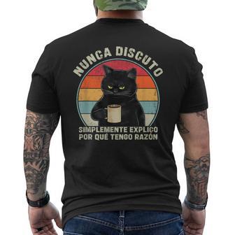 Retro Divertida Frase Nunca Discuto Explico Por Qué Tengo Camiseta Hombre Estampado Espalda - Regaloses