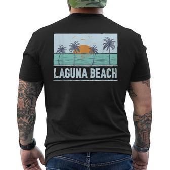 Retro Laguna Beach California Tropicalunset Beachacaciones Camiseta Hombre Estampado Espalda - Regaloses