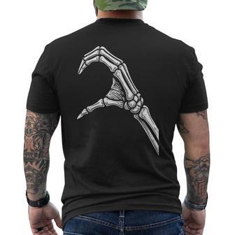 Retro Skeleton Heart Hand Gothic Matching Couple Halloween Men's T-shirt Back Print - Thegiftio UK
