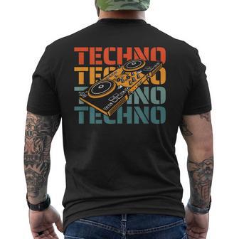 Retro Techno Festival Música Dubstepintage Rave Camiseta Hombre Estampado Espalda - Regaloses