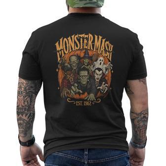 Retro Vintage 90S Monster Mash Ghost Witch Vampire Halloween Men's T-shirt Back Print - Thegiftio UK