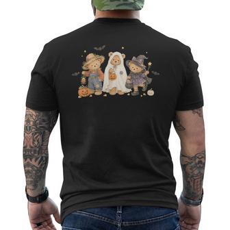 Retro Vintage 90S Witchy Ghost Scarecrow Teddy Bears Graphic Men's T-shirt Back Print - Thegiftio UK