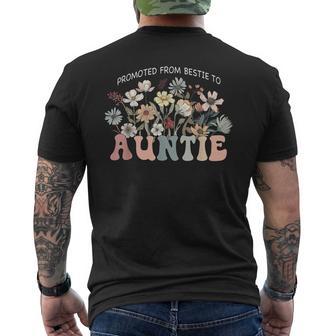 Retro-Wildblumen Werdenon Der Besten Freundin Zur Neuen Tante Befördert T-Shirt mit Rückendruck - Geschenkecke