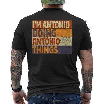 Retrooy Antonio Haciendo Cosas De Antonio Divertido Chiste De Cumpleaños Camiseta Hombre Estampado Espalda - Regaloses