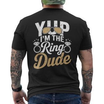 Ring Security Wedding Party Ring Bearer Men's T-shirt Back Print - Thegiftio UK