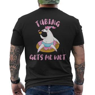 River Tubing Unicorn Tubing Get's Me Wet Summer Float Trip Men's T-shirt Back Print - Thegiftio UK