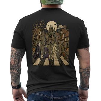 Road To Abbey Monsters Parody Halloween Lover Crossing Men's T-shirt Back Print - Thegiftio UK