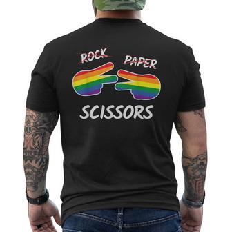 Rock Papel Tijeras Orgullo Lesbianas Corazón Lgbt Igualdad Gay Camiseta Hombre Estampado Espalda - Regaloses