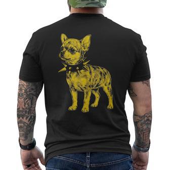 Rocker Chihuahua Punk Metal Rock And Roll Music Dog In Mangas Camiseta Hombre Estampado Espalda - Regaloses