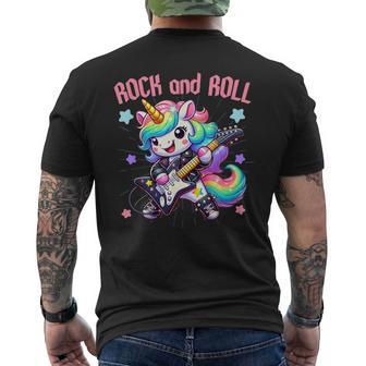 Rockstar Licorne Jouant De La Musique Rock And Roll T-shirt imprimé au dos - Cadeauxyz