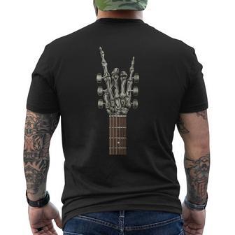 Rockurquelette Main Guitare Cou Groupe De Musique Rock T-shirt imprimé au dos - Cadeauxyz