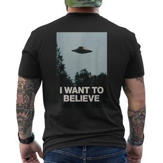 Ropa Ovni Alien I Want To Believe Camiseta Hombre Estampado Espalda - Regaloses