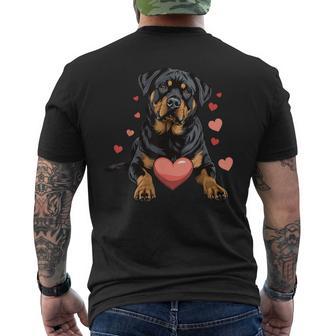 Rottweiler Perro Corazón Mascota Perro Amante Animal Camiseta Hombre Estampado Espalda - Regaloses