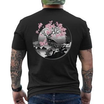 Sakura Fleurs De Cerisier Japonaises Esthétique T-shirt imprimé au dos - Cadeauxyz