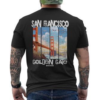 San Francisco Golden Gate Bridge Ca Cielo Azul Iconic Fog City Camiseta Hombre Estampado Espalda - Regaloses