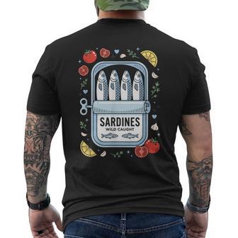 Sardines Poisson Étamé Retro Graphicummer T-shirt imprimé au dos - Cadeauxyz