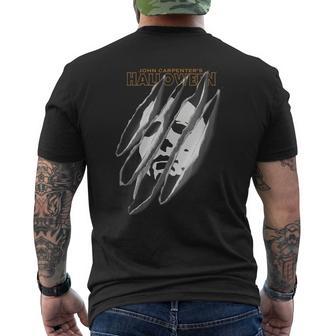 Scary Movie Logo Michael Myers Slasher Horror Papl3111 Men's T-shirt Back Print - Thegiftio UK