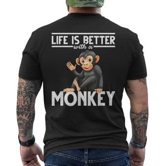 Schimpanse Affe T-Shirt mit Rückendruck - Geschenkecke