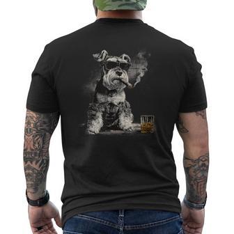 Schnauzer Dad Dog Sunglasses Father's Day Family Men's T-shirt Back Print - Thegiftio UK