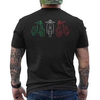 Scooter Moto En Colores De La Bandera De Italia Camiseta Hombre Estampado Espalda - Regaloses