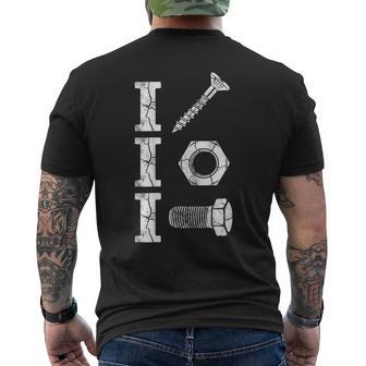 I Screw I Nut I Bolt Proud Car Auto Mechanic On Back Men's T-shirt Back Print | Seseable UK
