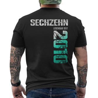 Sechzehn 16 Geburtstag Junge Legendäreit 2010 T-Shirt mit Rückendruck - Geschenkecke