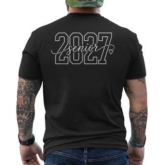 Senior 2027 Class Of 2027 Senior Graduation 2027 Senior 27 Men's T-shirt Back Print - Thegiftio UK