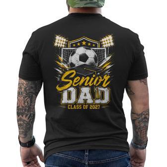 Senior Dad Class Of 2027 Soccer Ball Graduation Vintage Men's T-shirt Back Print | Seseable UK